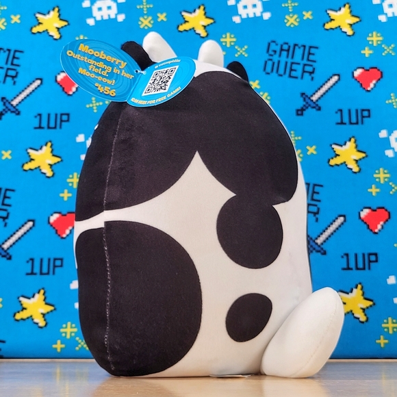 Cepia Cats Vs Pickles MooBerry The Strawberry Cow 8" #456 UltraSoft Jumbo Plush - Picture 5 of 11